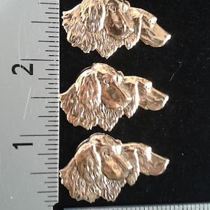 SALE .  3 GOLDEN RETRIEVER  Embellishment.  Antique Gold Finish. Pack of 3 Pieces. Were 5.00. Now 3.50.