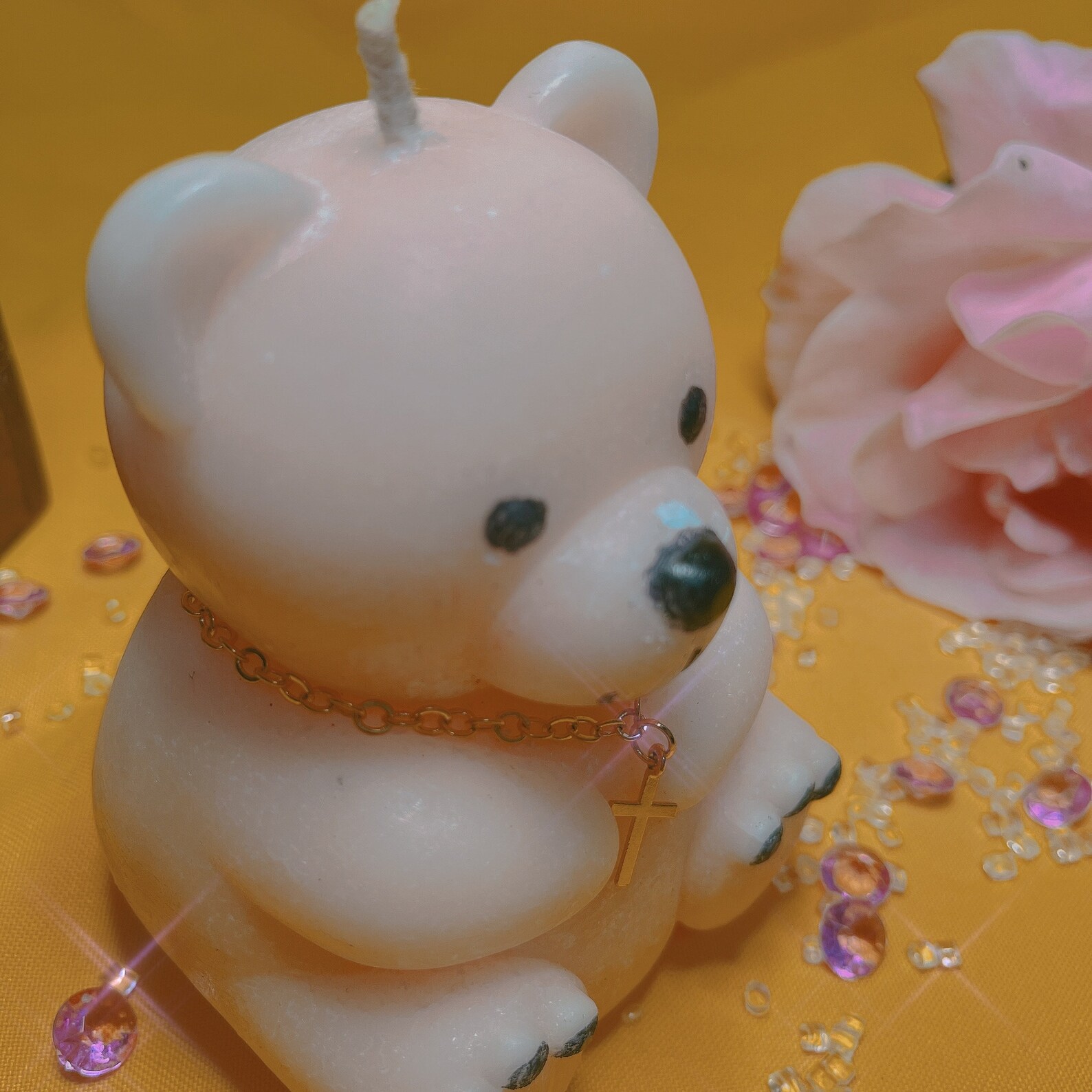 100 Palm Wax Candle Pillar Bear Candle Scented Candle Etsy