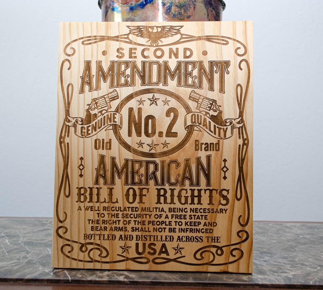 Second Amendment Bill of Rights Wood Sign - Etsy