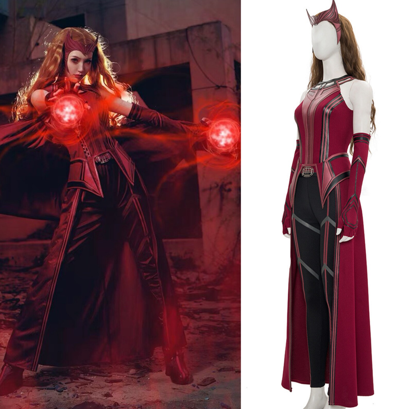 Scarlet Witch And Vision Halloween Costume - Wanda Vision Scarlet Witch Cosplay Costume Halloween Women | Etsy Scarlet Witch And Vision Halloween Costume - Wanda Vision Scarlet Witch Cosplay Costume Halloween Women | Etsy
