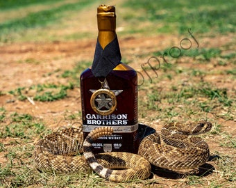 Garrison Brothers Cowboy Bourbon Wall Print, Texas Whiskey Canvas Photo, Texas Bourbon Metal Wall Art, Bourbon Whiskey Bar Decor, Man Cave