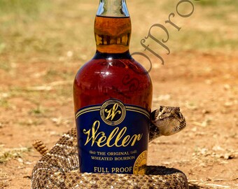 Weller Full Proof Bourbon Wall Photo Print, Kentucky Whiskey Canvas Photo, Kentucky Bourbon Wall Art, Bourbon Whiskey Bar Decor, Man Cave