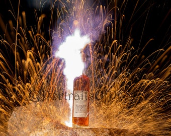 Midwinters Night Dram Whiskey Wall Photo Print, High West Whiskey Canvas Photo, Bourbon Wall Art, Man Cave Bourbon Whiskey Bar Decor