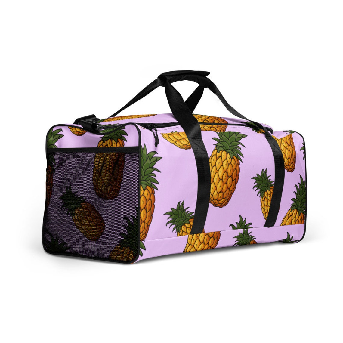 Pineapple Print Large Duffle Gym Bag Travel Luggage Etsy