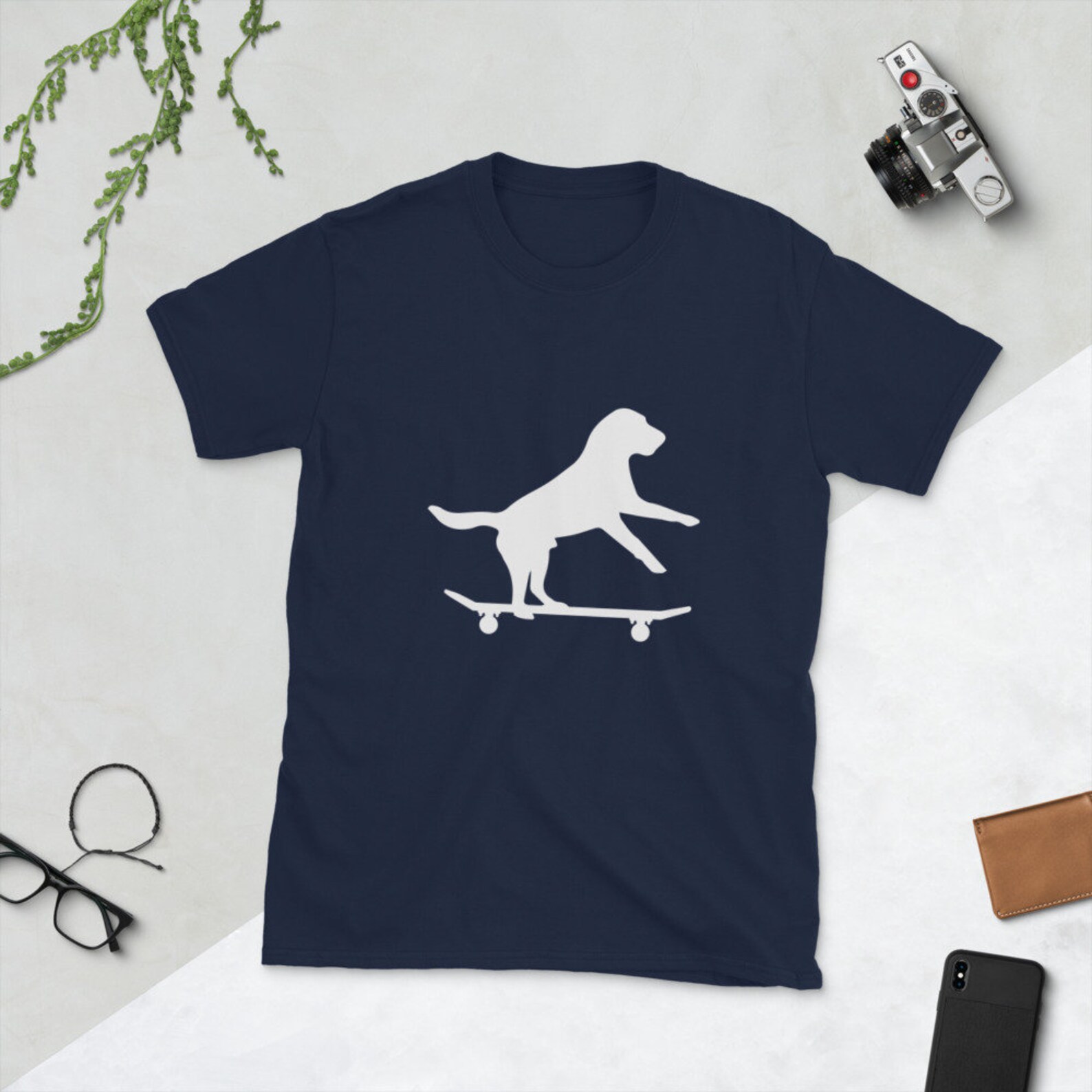 Skateboarding Dog Skater Dog Funny Dog Tee Unisex TShirt Etsy