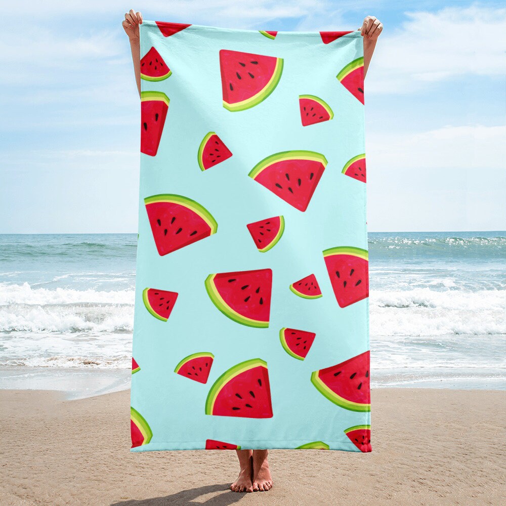 Watermelon Print Bath Towel Beach Towel Travel Vacation Etsy