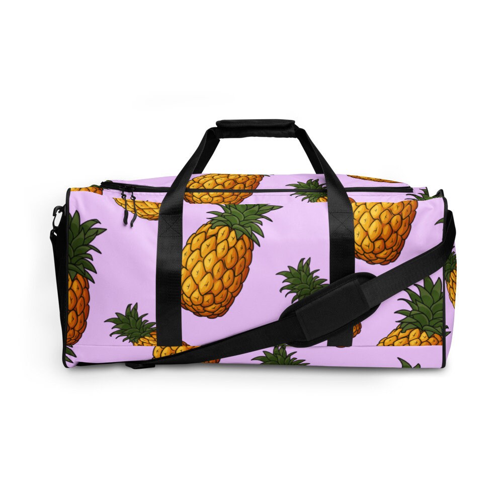 Pineapple Print Large Duffle Gym Bag Travel Luggage Etsy