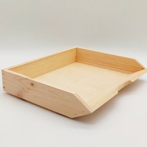 Organizzatore per scrivania da ufficio | Vassoio portadocumenti in legno | Vassoio per carta A4 impilata | Porta carta in legno | Accessori per scrivania e ufficio | Raccoglitore di file in legno