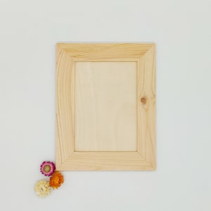 Cornice portafoto media in legno | Cornice in legno | Cornice vuota per arti e mestieri | Cornice da parete | Decoupage fai da te | Cornice incompiuta