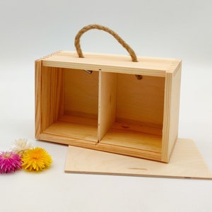 Caja de madera con tapa con bisagras / 10x8x3 / Caja mostrada en roble -   México