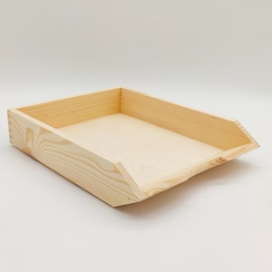 Organizador de escritorio de oficina | Bandeja de papel A4 de madera | Bandeja de papel apilada | Portapapeles de madera | Accesorios de escritorio para oficina | Clasificador de archivos de madera