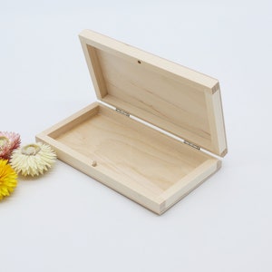 Small Wooden Box | Unfinished Wood Box | Decoupage | Birthday Gift Box | Jewelry Box | Wooden Storage | Craft Box | Rectangular Wooden Box