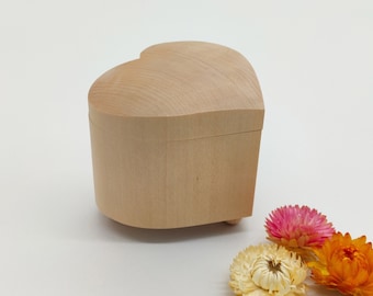 Large Heart Shaped Wooden Box | Large Engagement Ring Box | Unfinished Wooden Box | Jewelry Box | Proposal Box | Decoupage | Rustic Wedding