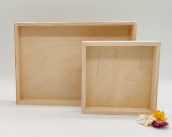 Wooden Shadow Box | Wooden Craft Box | Unfinished Wooden Frame | Blank Framed Sign | Blank Wood Sign | Wooden Shadowbox | DIY | Blank Frame