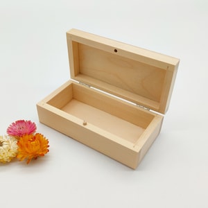 Small Wooden Box | Unfinished Wood Box for Trinkets | Decoupage Box | Small Jewelry Box | Decorative Wood Box | Wooden Storage Box | DIY
