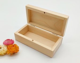 Small Wooden Box | Unfinished Wood Box for Trinkets | Decoupage Box | Small Jewelry Box | Decorative Wood Box | Wooden Storage Box | DIY