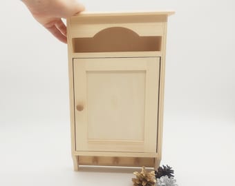 Wooden Key Holder | Hallway Key Box | Wood Key Organizer | Unfinished Wooden Key Rack | Decoupage Box | Wall Key Cabinet | Hallway Decor