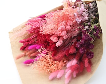 Pink Dried Flowers | DIY Dried Flower Bouquet | Create Your Own Dried Flower Bouquet | DIY Dried Flower Kit | DIY Dried Flower Arrangement