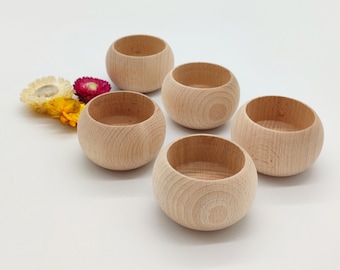 Wooden Tealight Holders | Round Beech Wood Candle Holders | Unfinished Wooden Candlesticks | Natural Table Decor | Wedding | Housewarming