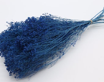 Dark Blue Bloom Broom Bunch | Blue Bloom Broom Flower | Wedding Decor | Bohemian Decor | Blue Small Dried Flowers | Dried Bouquet | Blue Decor