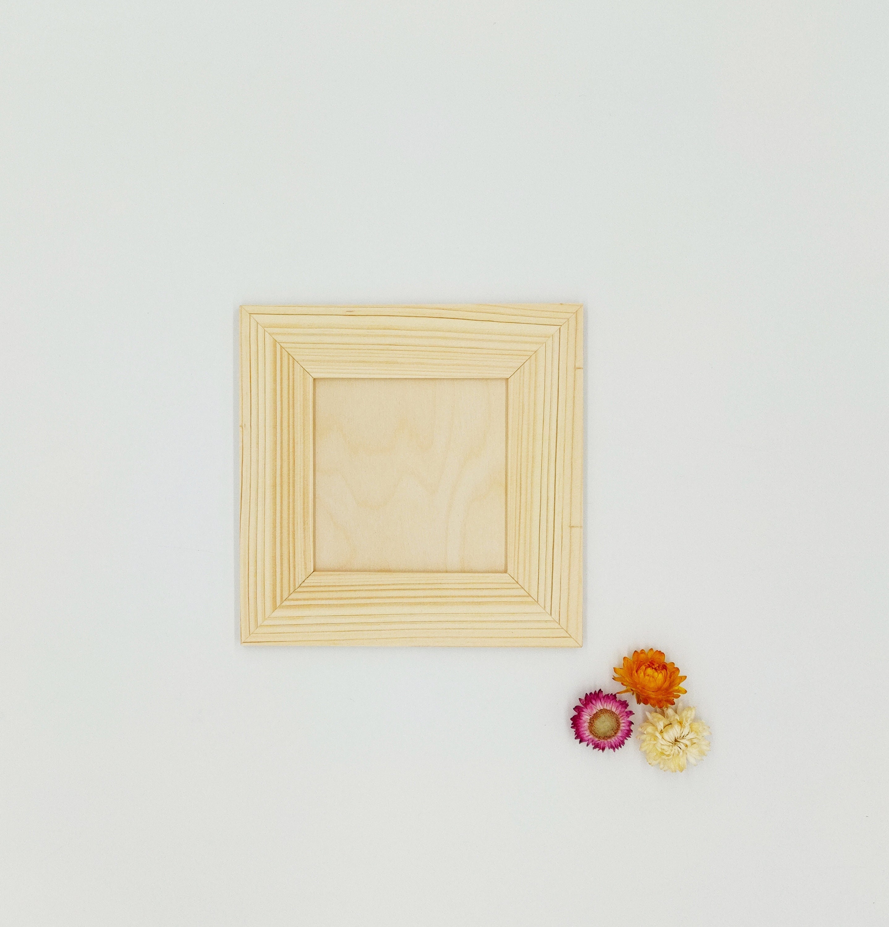 Flat Picture Frame 2 1/4 Wide Frame Unfinished Pine 12 X 16 