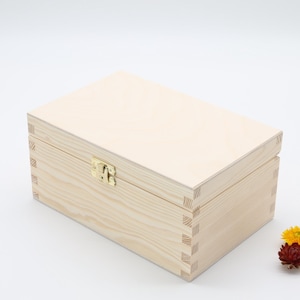 Wooden Box With a Latch | Storage Box | Box for Decoration | Unfinished Wood Box | Keepsake Box | Wooden Memory Box | Gift Ideas | Home Deco