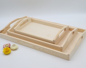 Unfinished Wood Tray Wood Bed Tray Acacia Wood Serving Tray for Food -  China Unfinished Wood Tray and Wood Bed Tray price