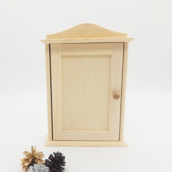 Boîte à clés de couloir | Porte-clés en bois | Organisateur de clés en bois | Porte-clés en bois inachevé | Boîte de découpage | Armoire à clés murale | Décor en bois