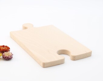 Beech Wood Cutting Board | Plain Wood Serving Board | Wood Cutting Board | Cheese Platter | Shaped Tray Puzzle | Tapas Board | DIY