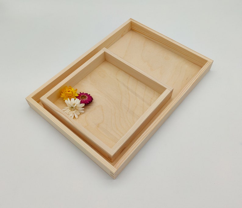 Wooden Shadow Box Wooden Craft Box Unfinished Wooden Frame Etsy