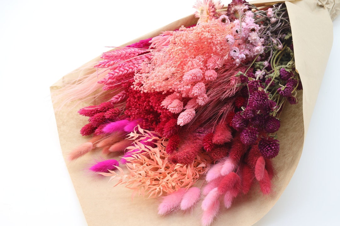 Pink Dried Flowers DIY Dried Flower Bouquet Create Your Own Dried