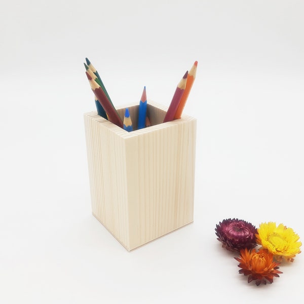Wood Pencil Box Etsy