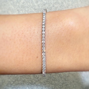 Lab Grown Diamond Tennis Bracelet: 14k White Gold, D/VVS, 2.50ct