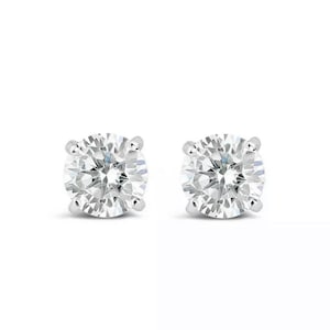 0.33ct Natural Diamond Stud Earrings, 9K White Gold - F/SI Clarity