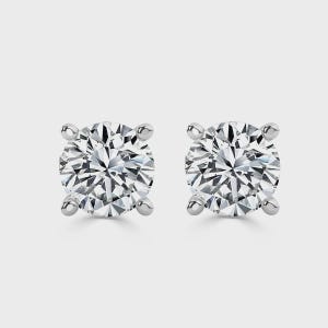 0.20ct Natural Diamond Stud Earrings, 9K White Gold