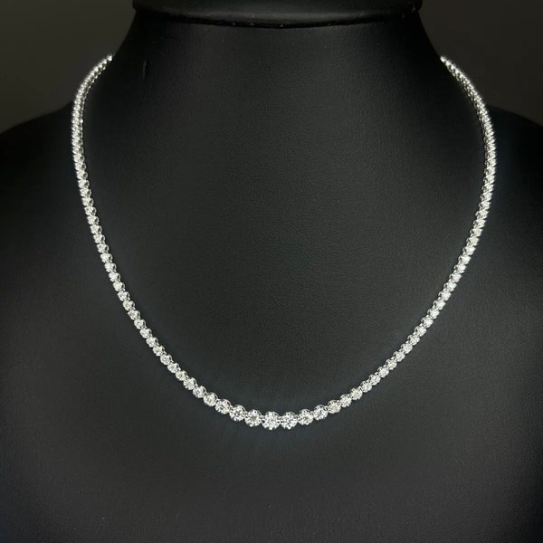 Graduated Diamond Pillow Necklace main image 1