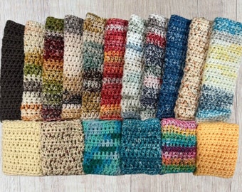 Super soft 100% Cotton hand crocheted Washcloths/Dishcloths - Many Choices of Colors - Great 8 in x 8 size