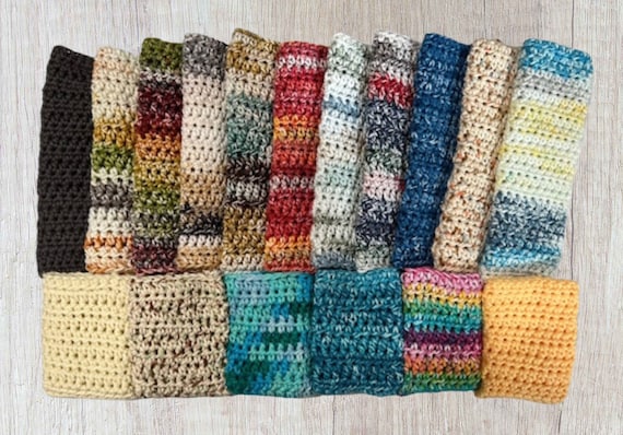 Hand Crocheted Super Soft Cotton Washcloths: Soft Dishcloths, 8x8