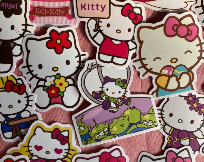 Hello Kitty Sticker Pack Sanrio Stickers Laptop Stickers Etsy