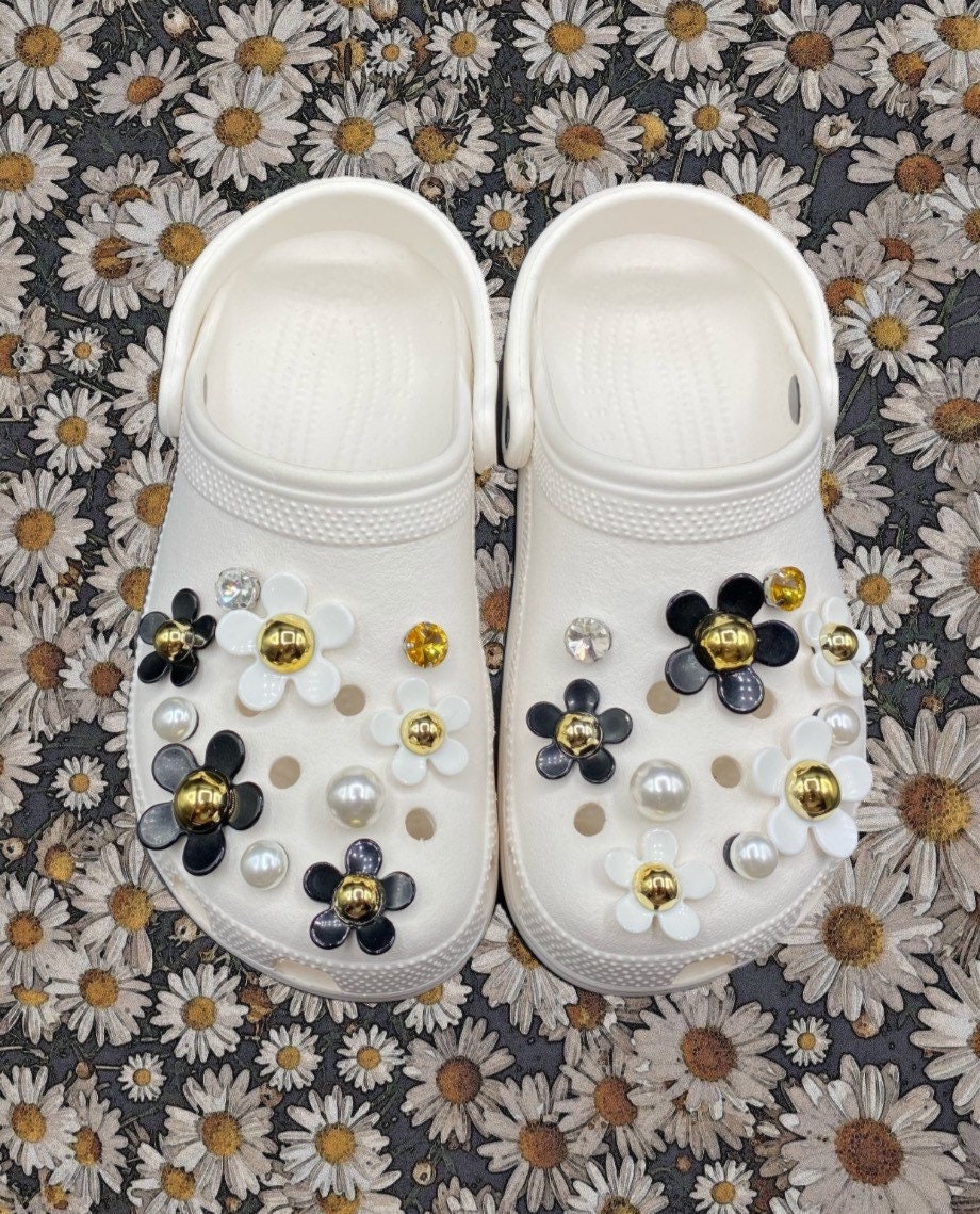 Croc Charms 20 pcs Elegance Daisy Flower & Luxury Diamond Etsy