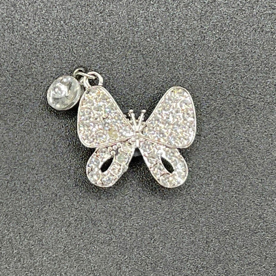 High Quality Rhinestone Butterfly Charm with Bling Diamond | Etsy