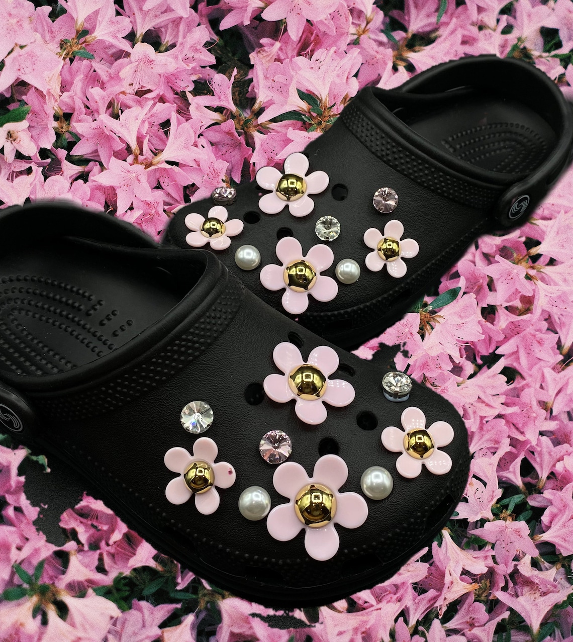 Croc Charms 18 pcs Elegance Pink Daisy Flowers with Luxury Etsy