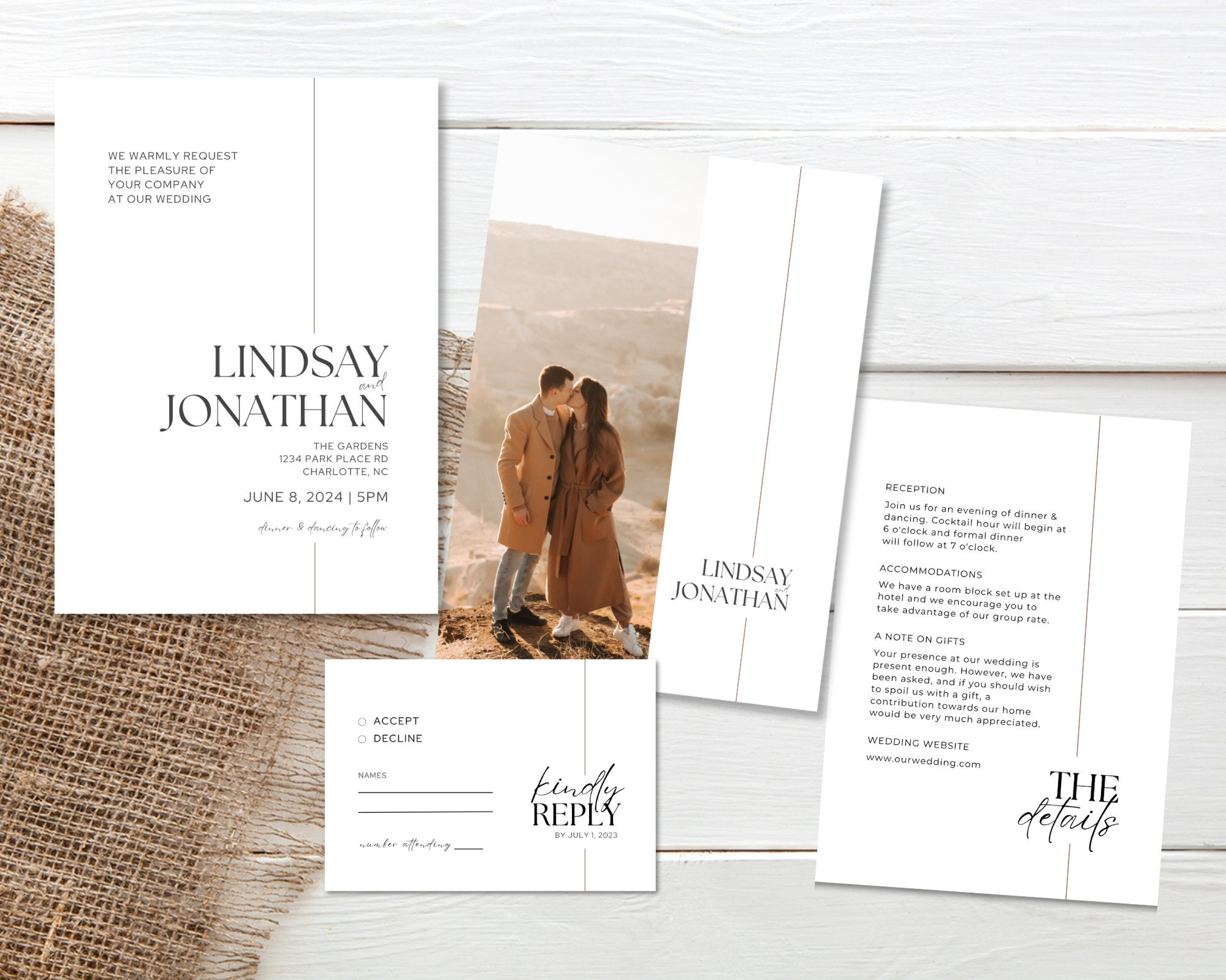 Wedding Invite, Customizable, Printable Invitation Template, Wedding ...