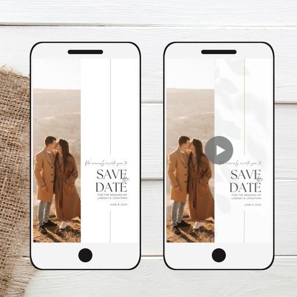 Wedding Save the Date | Customizable Mobile Video | Mobile Save the Date Template | Save the Date Video | Wedding Mobile Video Save the Date