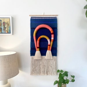 Handwoven wall hanging, tapestry, weaving, wall art