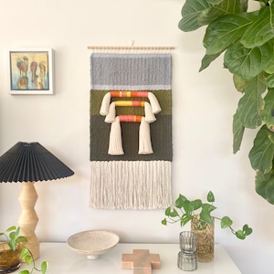 Handwoven wall hanging, weaving, tapestry, wall art