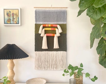 Handwoven wall hanging, weaving, tapestry, wall art