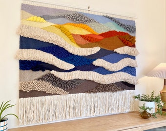 Extra large handwoven wall art | Weaving | Wall hanging | Tapestry | Abstract woven art | Modern fiber art | Woven Landscape
