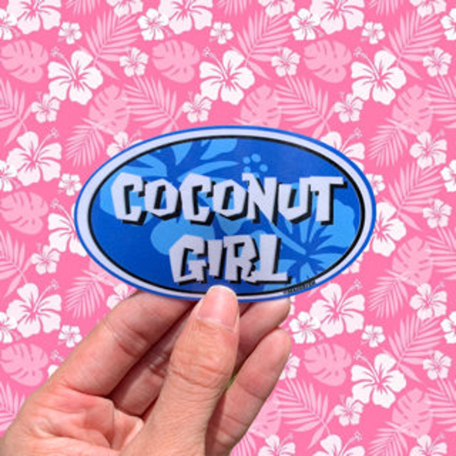 Y2k Coconut Girl Aesthetic Die Cut Sticker Etsy