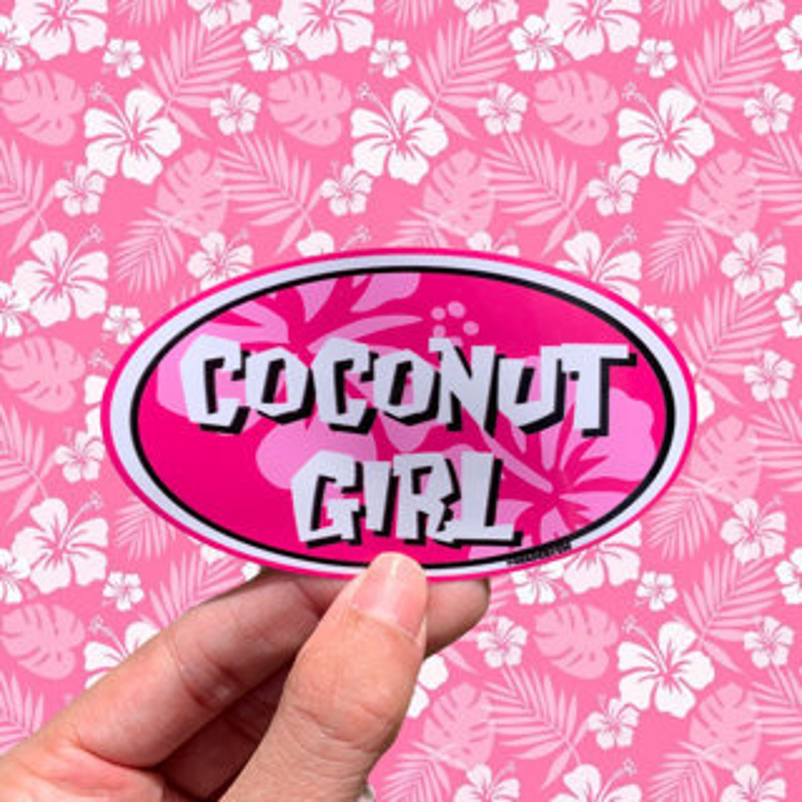 Y2k Coconut Girl Aesthetic Die Cut Sticker Etsy